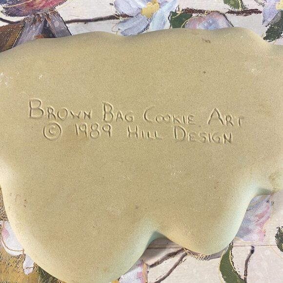 Brown Bag Cookie Art Vintage Santa Mold 1989 Clay Farmhouse Country Decor - Picture 3 of 4